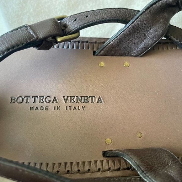 Bottega Veneta Brown Woven Nappa Slingback Thongs Sandals Bottega Veneta Brown Woven Nappa Slingback Thongs Sandals